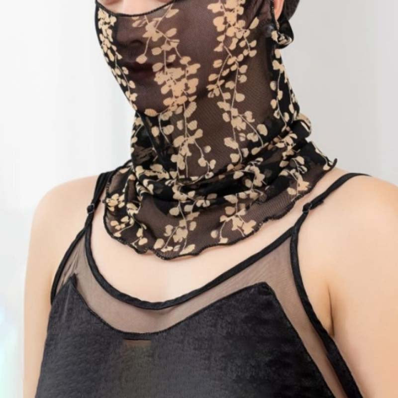 Doza | Bufanda Vintage con Estampado de Hojas