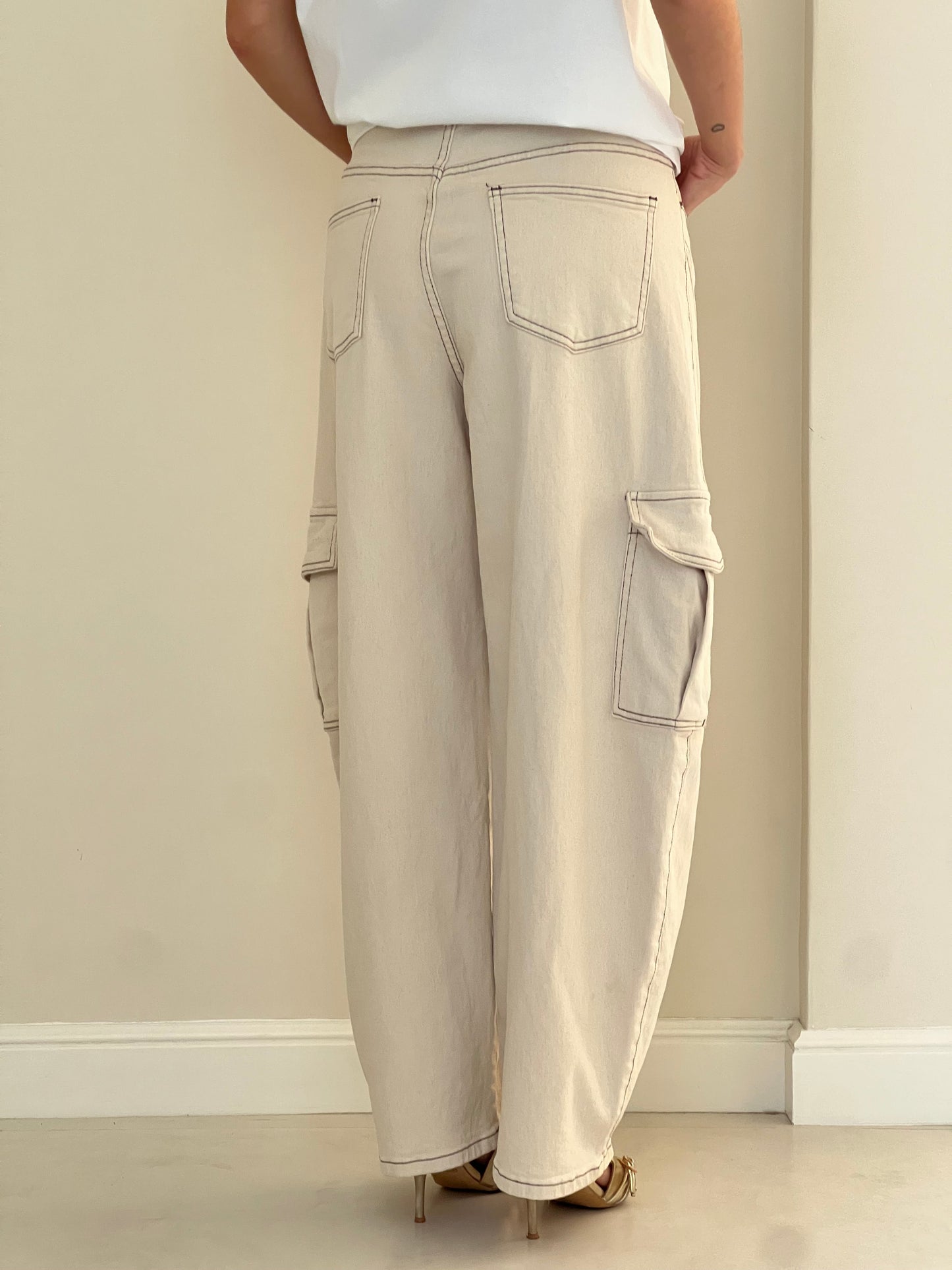 Jeans Ballon White