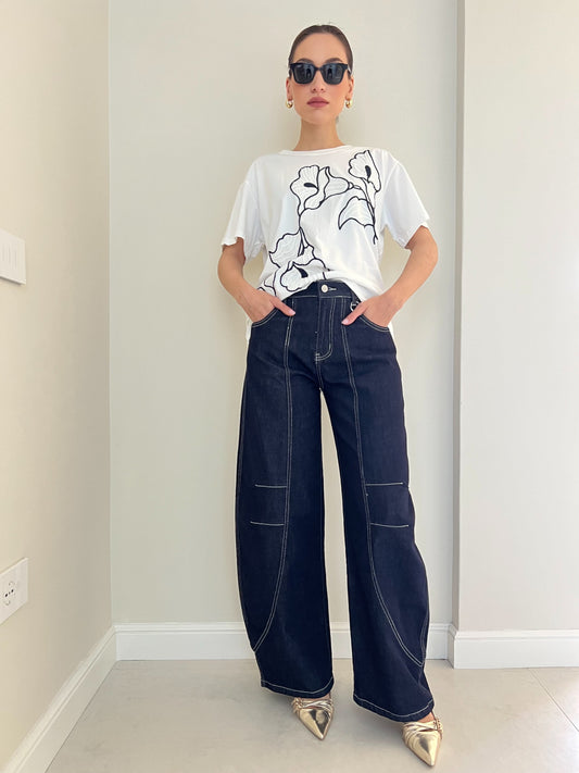Jeans Balloon Denim Noir