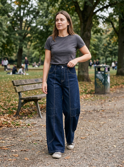 Jeans Balloon Denim Noir