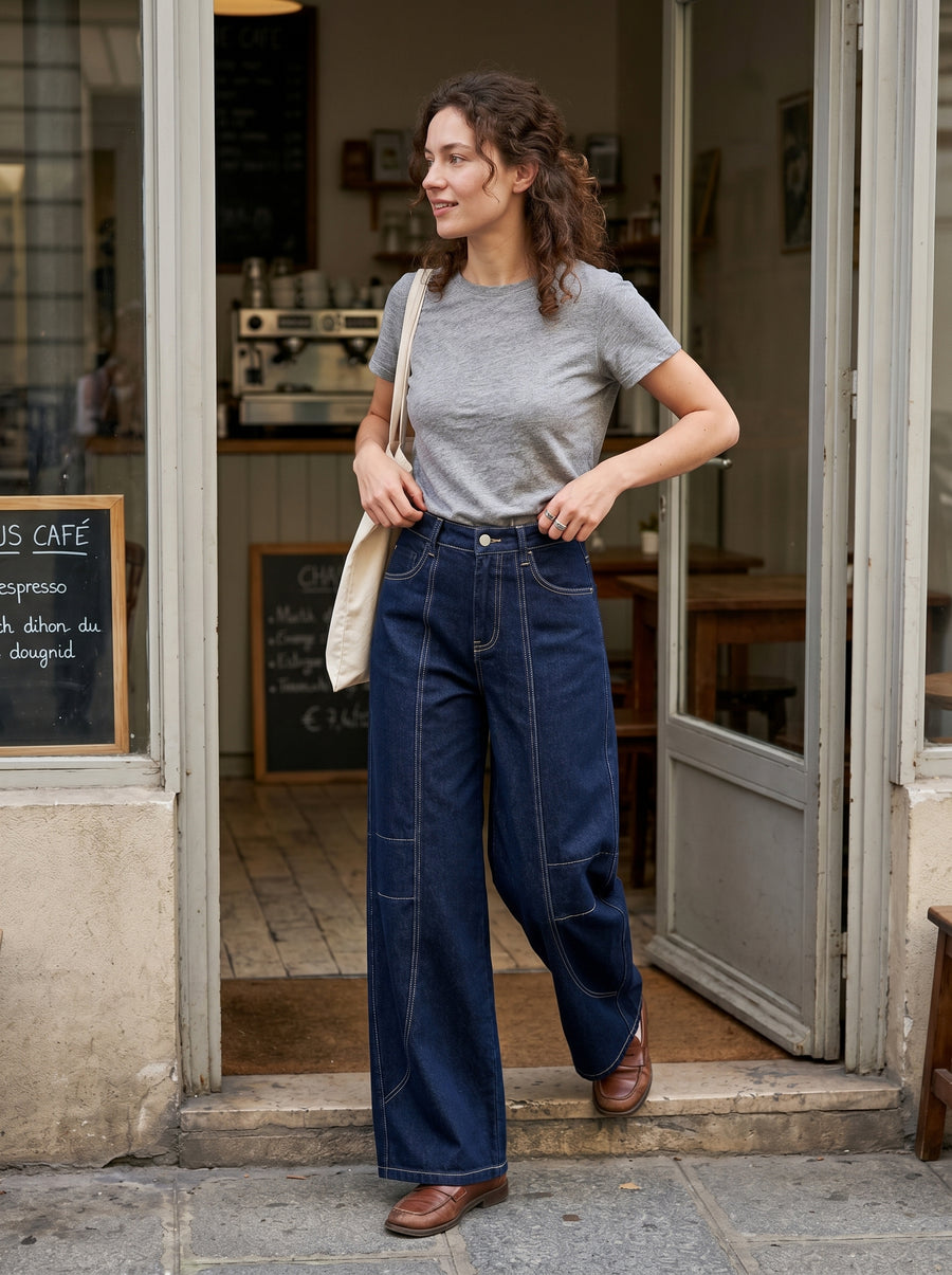 Jeans Balloon Denim Noir
