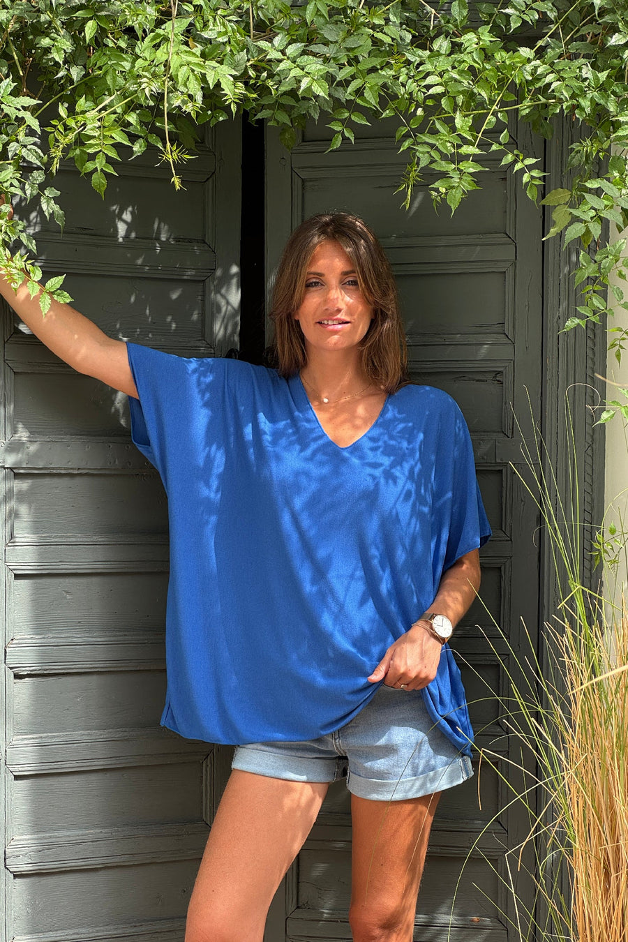 Camiseta Azul Fluido