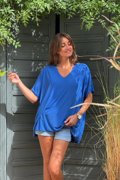 Camiseta Azul Fluido