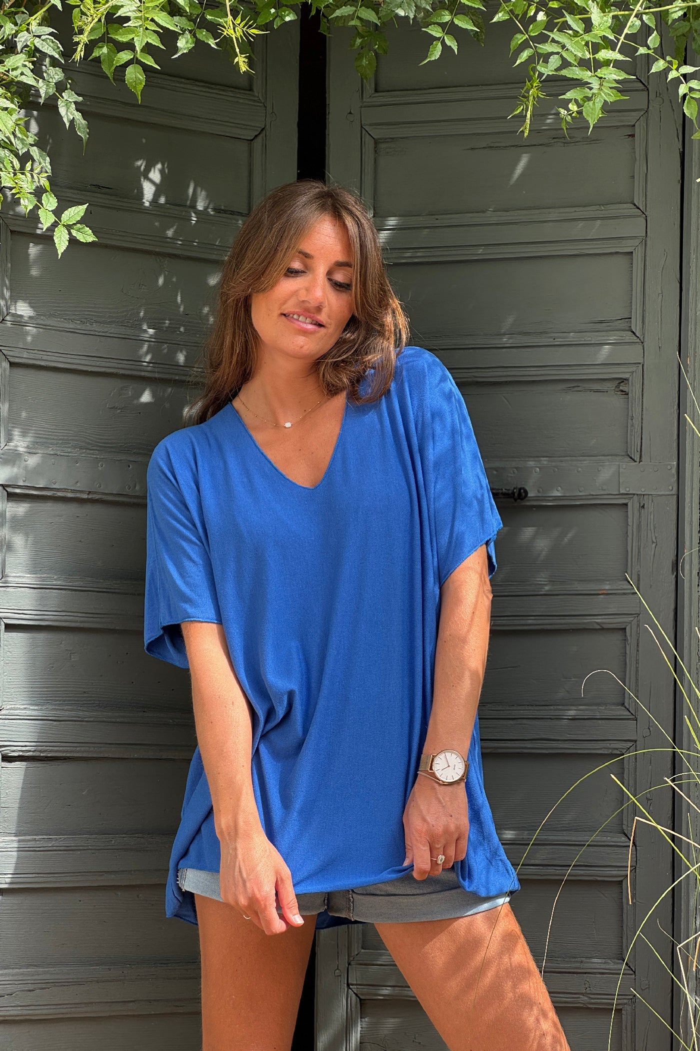 Camiseta Azul Fluido